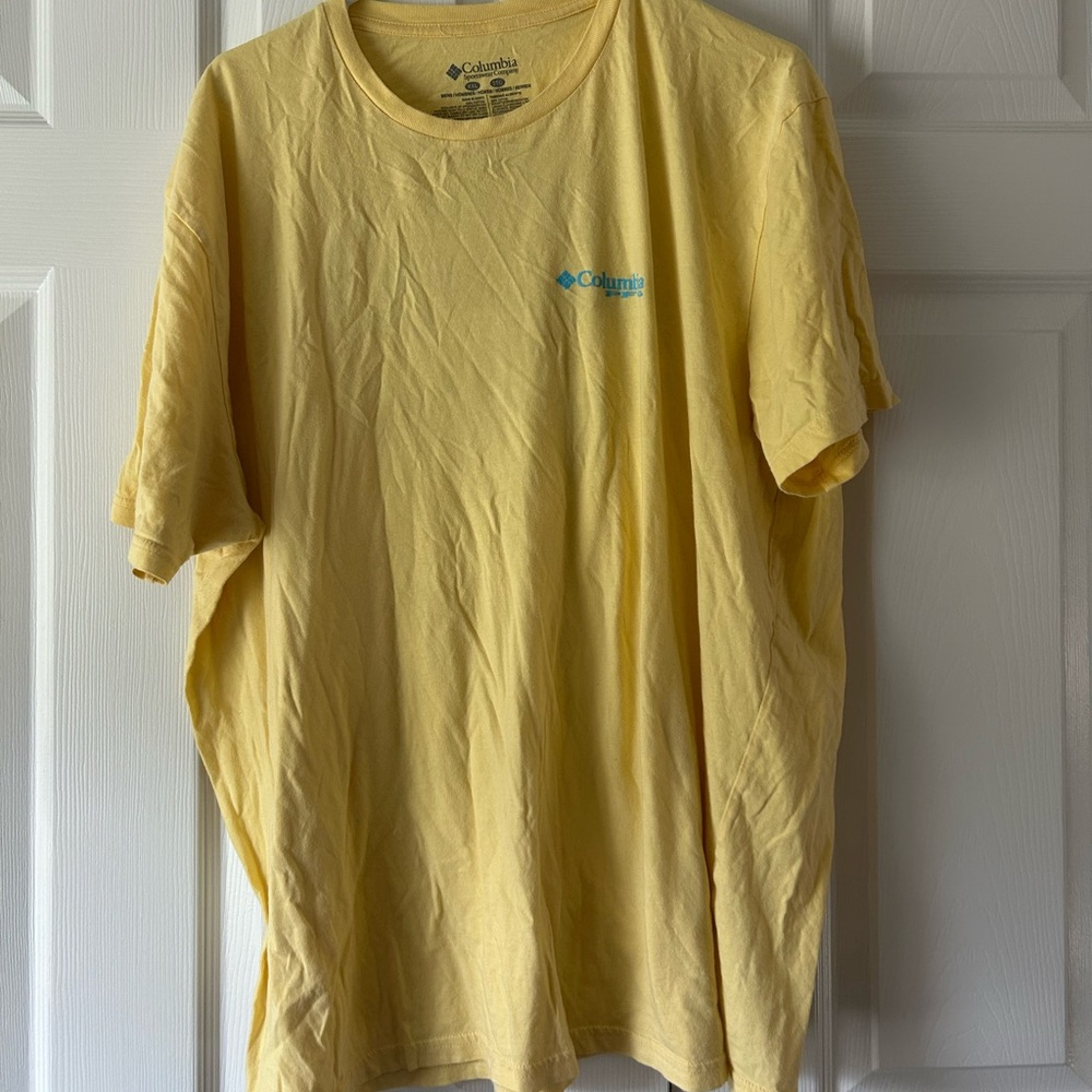 Men’s Columbia Yellow T-Shirt XXL